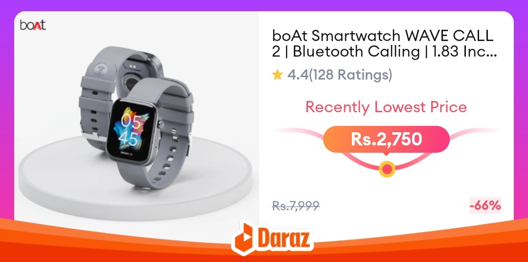 boAt Smartwatch Wave Call 2